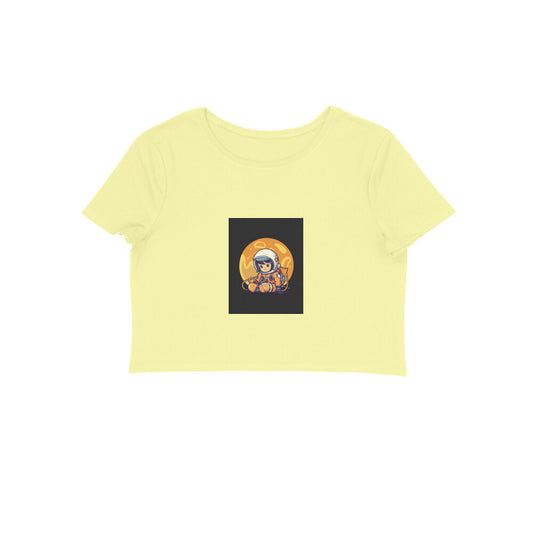 AST Butter Yellow Women Crop Top