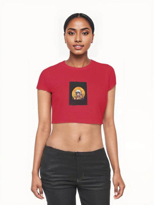 AST Red Colour Women Crop Top